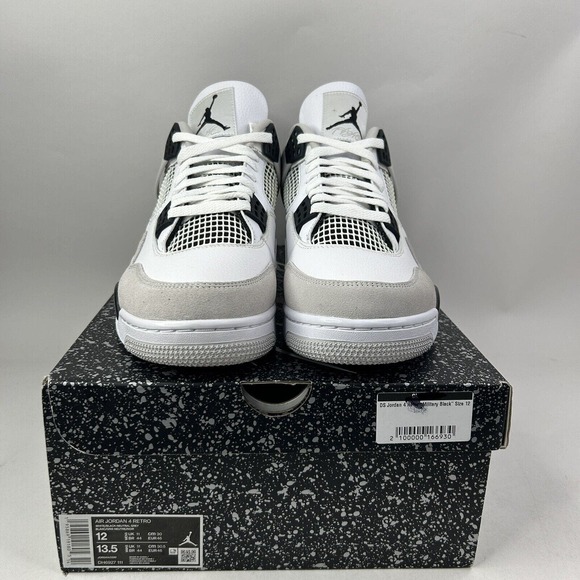 Nike Shoes Air Jordan 4 Retro “Military Black White Grey” 2024 - Picture 2 of 5